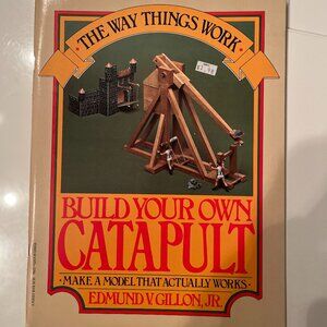 Vintage 1982 Build Your Own Catapult Paper Model Kit Book Edmund V Gillon Uncut
